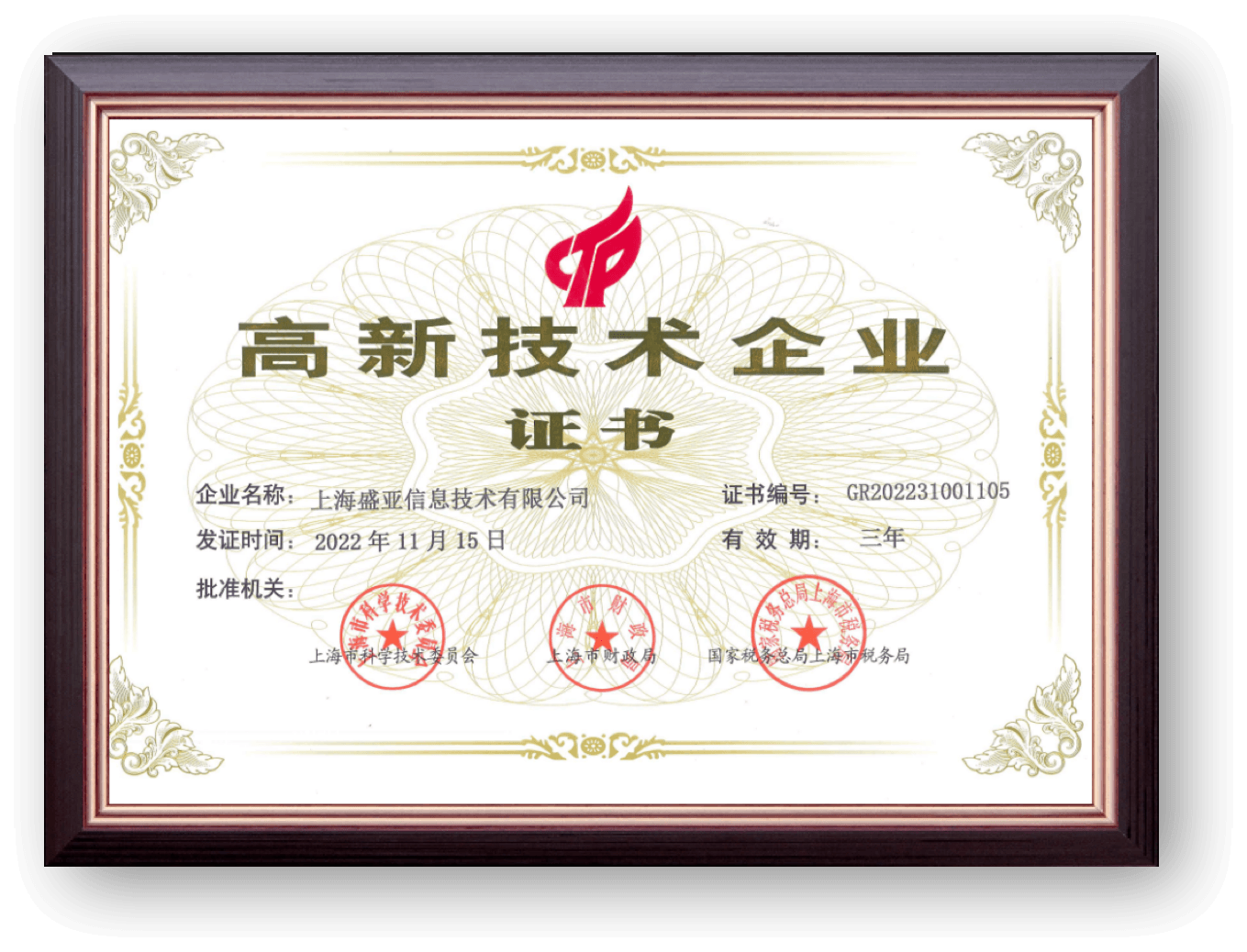 上海市高新技术企业认证