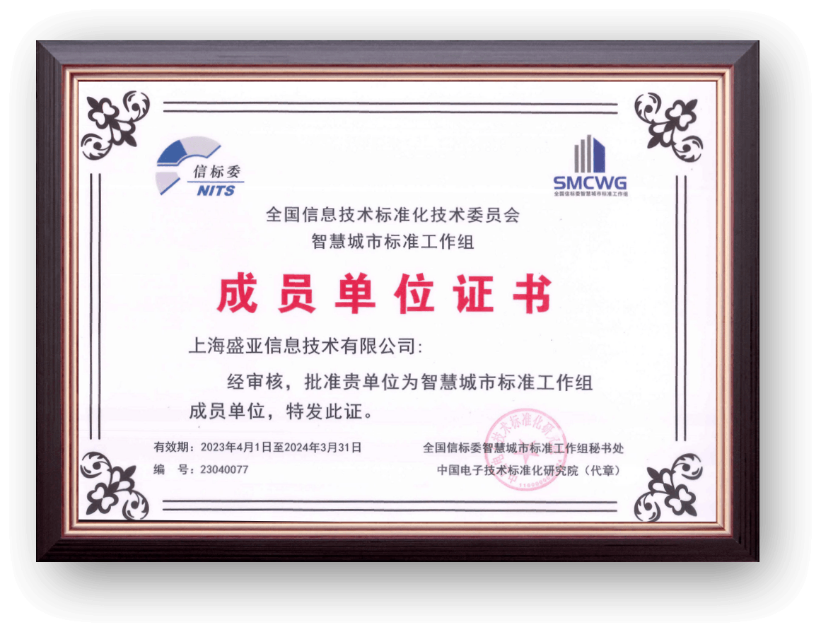 智慧城市标准工作组成员单位